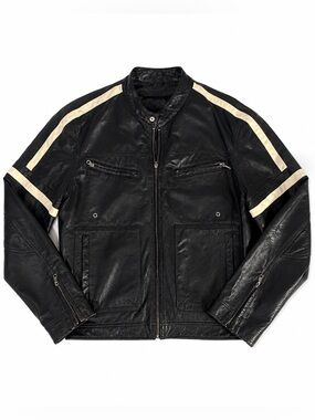 Oscar Leopold Black Leather Jacket - Men’s XL